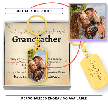 In Memory of Grandfather Morse Code Keychain - Love You This Much